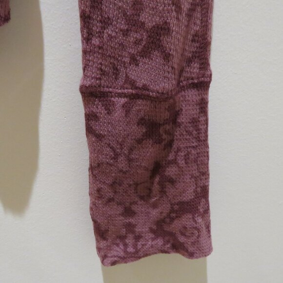 INTIMATELY FREE PEOPLE You and I Print Ribbed Highneck Top in Acai Floral Boho - Picture 7 of 14